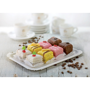 PAPSTAR Assiette en carton 'pure' rectangulaire, blanc
