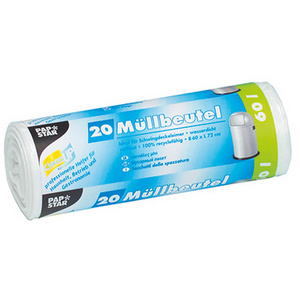 STARPAK Sac poubelle LDPE, 5 litres, blanc