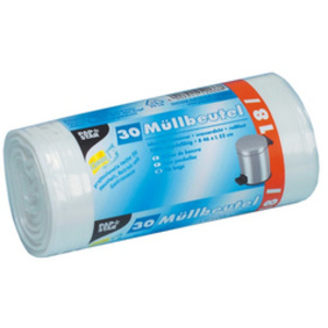 STARPAK Sac poubelle LDPE, 30 litres, gris