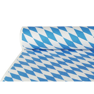 PAPSTAR Nappe damassée, (l) 1,0 x (L)10 m, 'bleu bavarois'