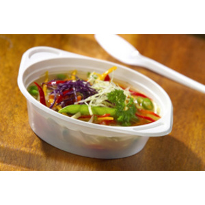 STARPAK Bol à soupe en plastique PP, 750 ml, blanc