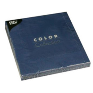 PAPSTAR Serviettes de cocktail, 240 x 240 mm, bleu foncé