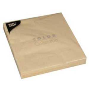PAPSTAR Serviettes de cocktail, 240 x 240 mm, crème