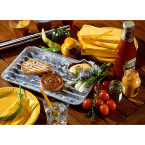 STARPAK Plateau pour grillades en aluminium, rectangulaire