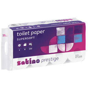 satino by wepa Papier toilette Prestige, 3 couches, blanc