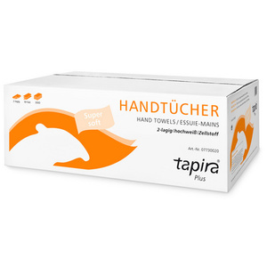 Tapira Essuie-mains Plus, 203x320 mm, plié en W, extra blanc