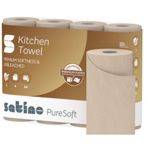 satino by wepa Rouleau de papier essuie-tout PureSoft marron