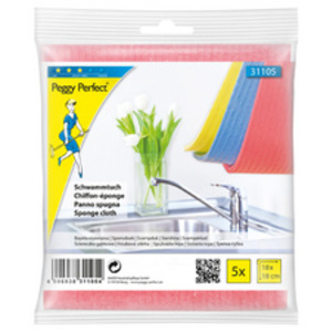 Peggy Perfect Chiffon-éponge, 180 x 180 mm, paquet de 5