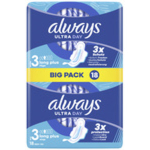 always Serviette hygiénique Ultra Day, Long Plus, BigPack