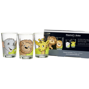 Ritzenhoff & Breker Verre ANIMAUX D'AFRIQUE, set de 3