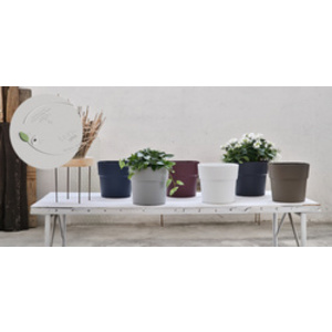 tera Pot de fleurs 'Andromeda', diamètre: 280 mm, fog grey