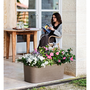 tera Jardinière 'Kos', largeur: 780 mm, fog grey