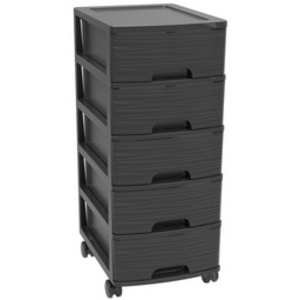 EDA Module de classement STONE, A4, 5 tiroirs, PP, blanc