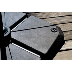 EDA Dalle de lestage pour parasol suspendu, gris foncé