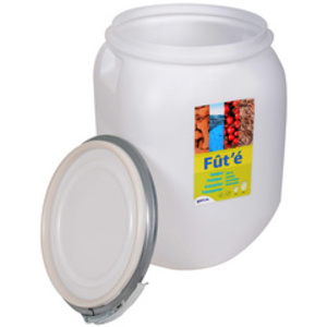 EDA Fût de stockage, 50 litres, plastique, blanc