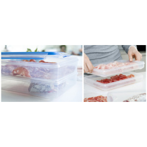 emsa Boîte à charcuterie CLIP & CLOSE, 1,65+1 L, transparent