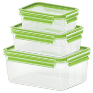 emsa Boîte de conservation CLIP & CLOSE, kit de 3 pièces