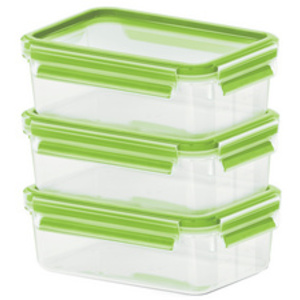 emsa Boîte de conservation CLIP & CLOSE, kit de 3, 1,20 L