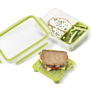 emsa Boîte à brunch CLIP & GO, 1,20 L, transparent / vert