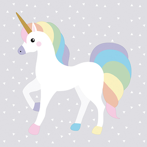 PAPSTAR Serviettes à motif 'licorne', 330 x 330 mm