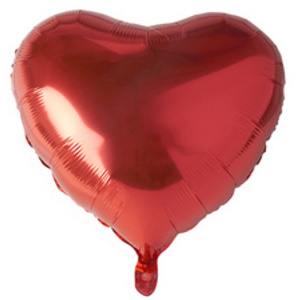 PAPSTAR Ballon en film 'Coeur', diamètre: 450 mm, rouge