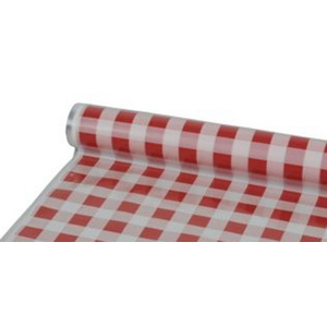 PAPSTAR Nappe en film 'Carreau', rouge / blanc