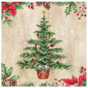 PAPSTAR Serviette à motif de Noël 'Winter Poinsettia'