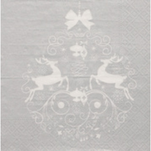 PAPSTAR Serviette à motif de Noël 'Deers Couple', or