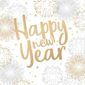 PAPSTAR Serviette à motif réveillon 'Happy New Year'