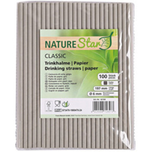 NATURE Star Paille en papier CLASSIC, 197 mm, vert citron