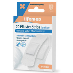 Lifemed Pansements 'Sensitive', blanc, pack de 20