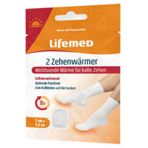 Lifemed Patch chauffant pour orteils, 70 x 95 mm, blanc