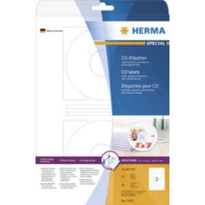 HERMA Etiquette SPECIAL pour CD/DVD, diamètre: 116 mm, blanc