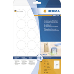 HERMA Etiquette fermoir SPECIAL, transparent