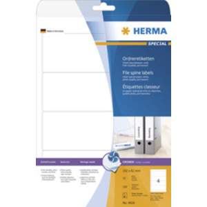 HERMA Etiquette dos de classeur SPECIAL, 192 x 61 mm, blanc