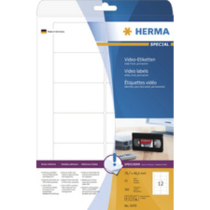 HERMA Etiquette pour cassettes vidéo SPECIAL, 147,3 x 20 mm