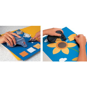 HERMA Applicateur de pastille, gris/bleu, permanent