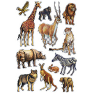 HERMA Sticker MAGIC 'Familles de pandas et de zèbres', Foam