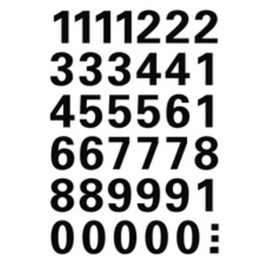 HERMA stickers chiffres 0-9, film noir, hauteur: 20 x 18 mm