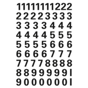 HERMA stickers chiffres 1-100, film noir, hauteur: 5 mm