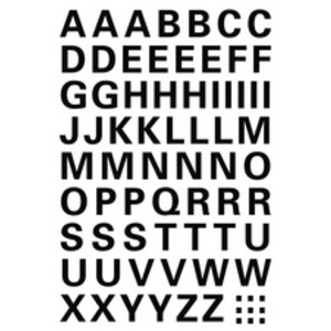 HERMA Sticker alphabétique A-Z, film noir, hauteur 5 mm