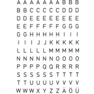 HERMA Sticker alphabétique A-Z, film noir, hauteur 10 mm