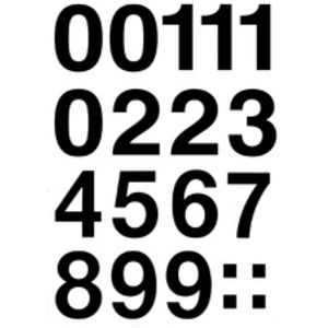 HERMA stickers chiffres 0-9, film noir, hauteur: 33 mm