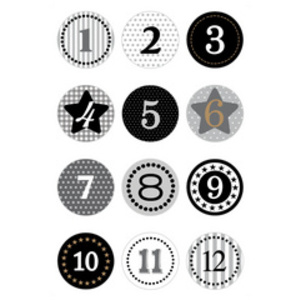 HERMA Autocollants de Noël DECOR 'Etoiles', doré à chiffres