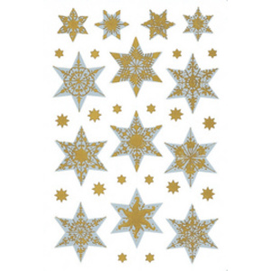 HERMA Sticker de Noël DECOR 'étoiles', or, en relief