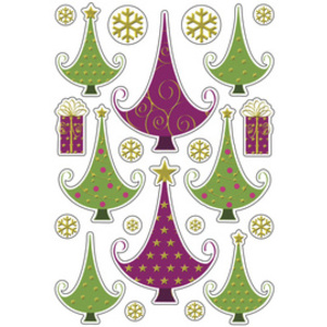 HERMA Sticker de Noël DECOR 'étoiles', or, en relief