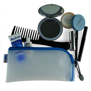 HERMA Pochette à fermeture à zip 'Mesh Bags', rouge