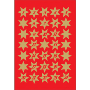 HERMA Autocollants de Noël DECOR chiffres calendrier Avent