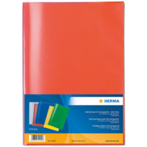 HERMA Protège-cahiers, format A4, en PP, rouge transparent