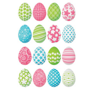 HERMA Stickers de Pâques DECOR 'Oeufs de Pâques', brillant